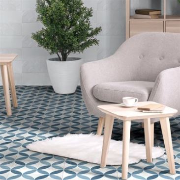 HAMPTON FLOOR DECO STEEL BLUE