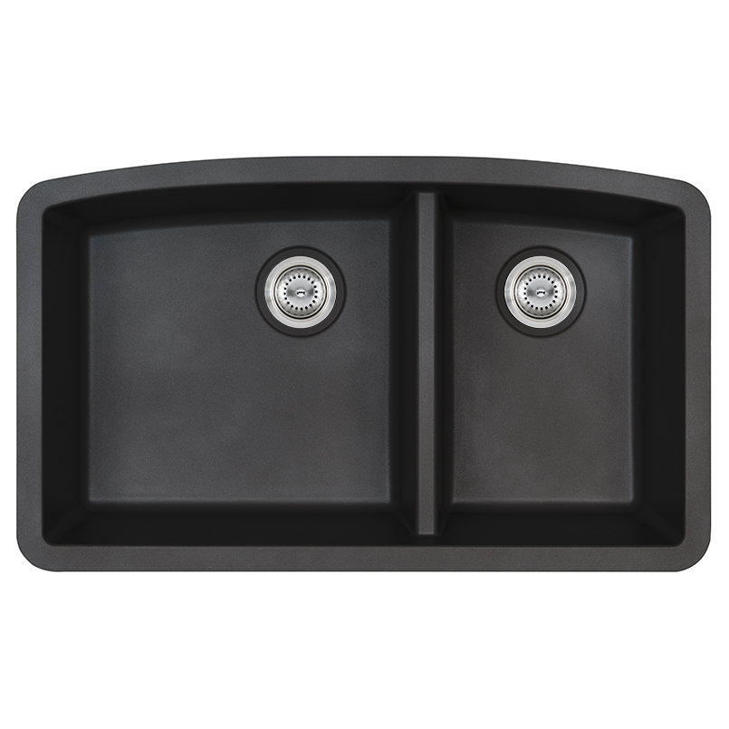 BLACK QUARTZ DOUBLE BOWL 60/40-3219