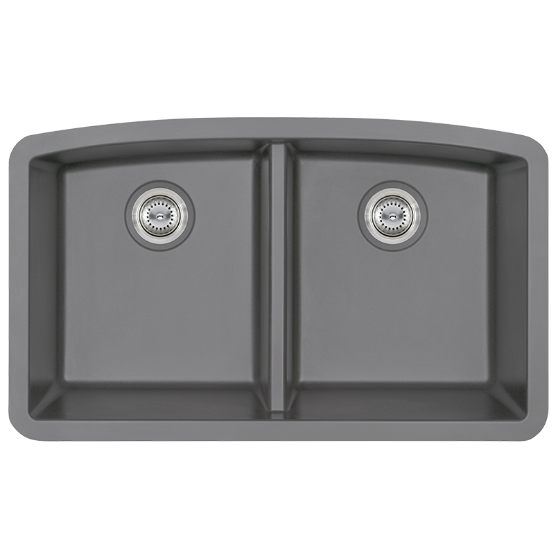 GREY QUARTZ DOUBLE BOWL 50/50-3219