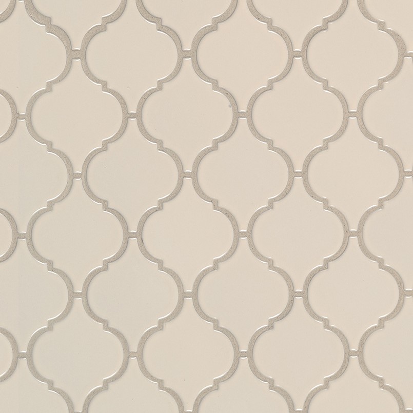 ALMOND GLOSSY ARABESQUE MOSAIC
