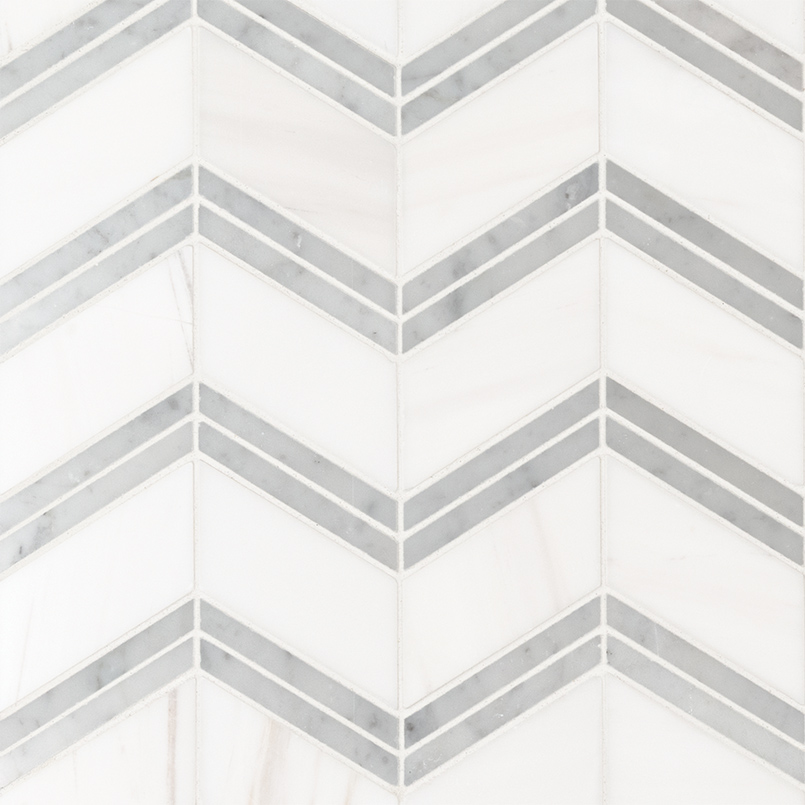 BIANCO DOLOMITE CHEVRON POLISHED