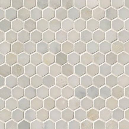 GREECIAN WHITE 1 HEXAGON