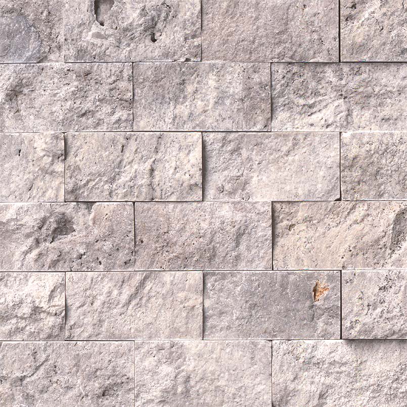 SILVER TRAVERTINE 2X4 SPLIT FACE